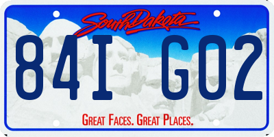 SD license plate 84IG02