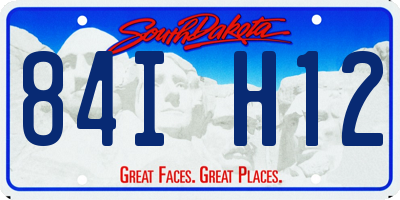 SD license plate 84IH12