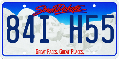 SD license plate 84IH55