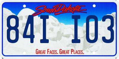 SD license plate 84II03