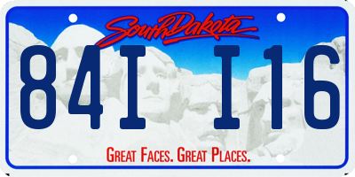 SD license plate 84II16