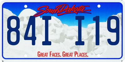 SD license plate 84II19