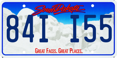 SD license plate 84II55