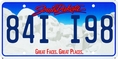SD license plate 84II98