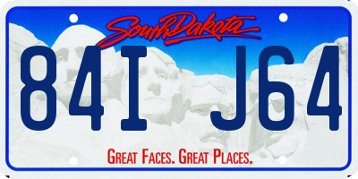 SD license plate 84IJ64