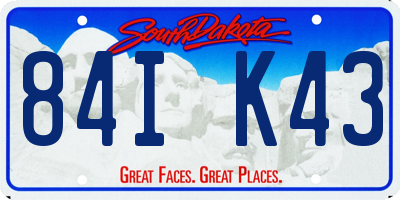 SD license plate 84IK43