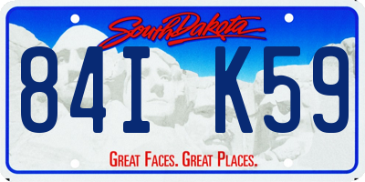 SD license plate 84IK59