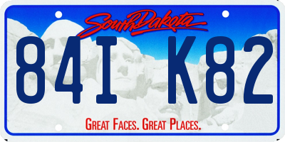 SD license plate 84IK82
