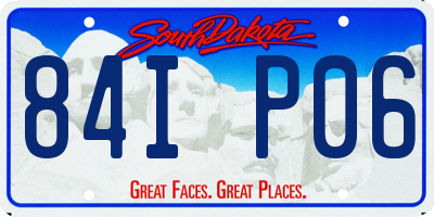 SD license plate 84IP06