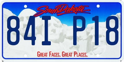 SD license plate 84IP18