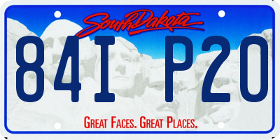 SD license plate 84IP20