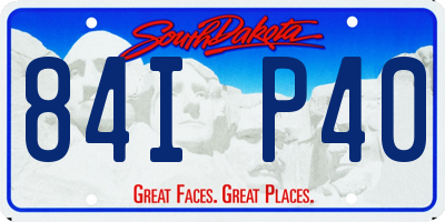 SD license plate 84IP40