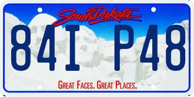 SD license plate 84IP48
