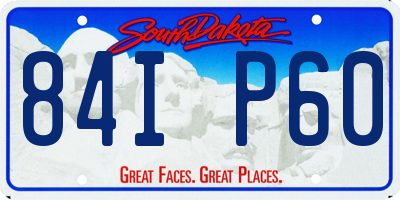 SD license plate 84IP60