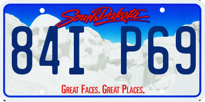 SD license plate 84IP69