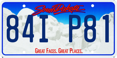 SD license plate 84IP81