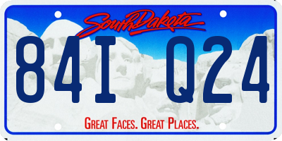 SD license plate 84IQ24