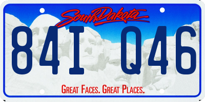 SD license plate 84IQ46