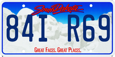 SD license plate 84IR69