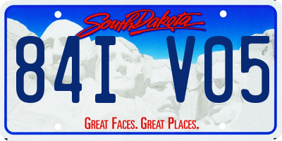 SD license plate 84IV05
