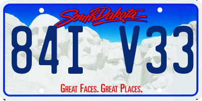 SD license plate 84IV33