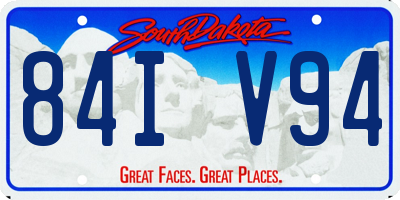 SD license plate 84IV94