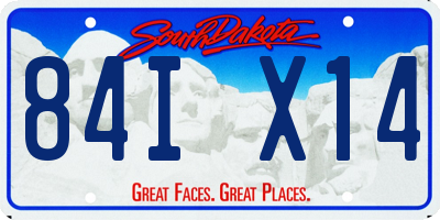 SD license plate 84IX14