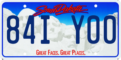 SD license plate 84IY00