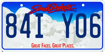 SD license plate 84IY06