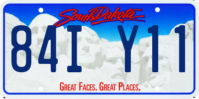 SD license plate 84IY11