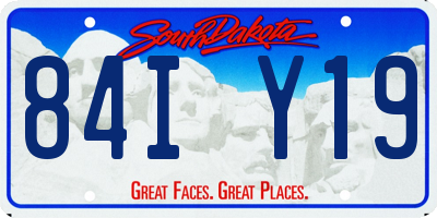 SD license plate 84IY19