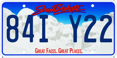 SD license plate 84IY22