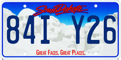 SD license plate 84IY26
