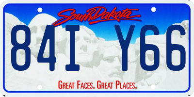 SD license plate 84IY66