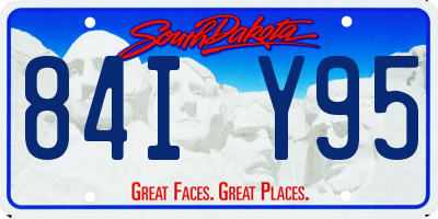 SD license plate 84IY95