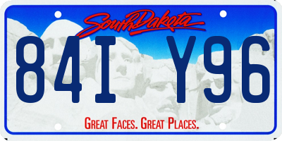 SD license plate 84IY96