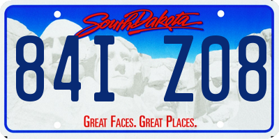 SD license plate 84IZ08