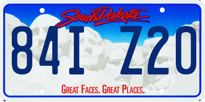 SD license plate 84IZ20