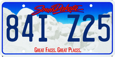 SD license plate 84IZ25