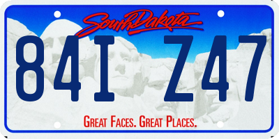 SD license plate 84IZ47