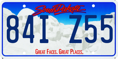 SD license plate 84IZ55