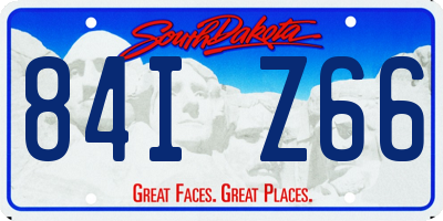 SD license plate 84IZ66