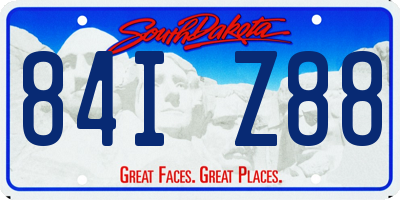 SD license plate 84IZ88