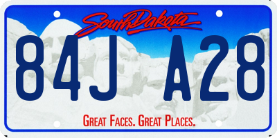 SD license plate 84JA28