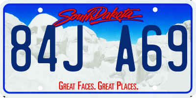 SD license plate 84JA69