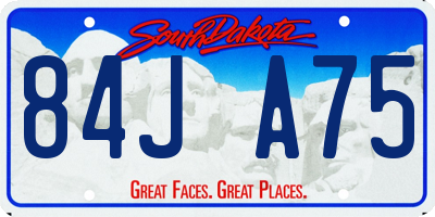 SD license plate 84JA75