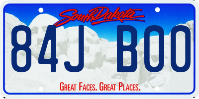 SD license plate 84JB00