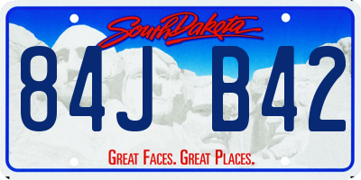 SD license plate 84JB42