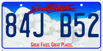 SD license plate 84JB52