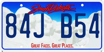 SD license plate 84JB54